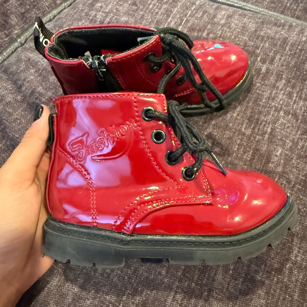 Toddler Girl Red Boots